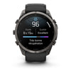 fēnix® 9 Pro – 51mm  Titane avec revêtement Carbon Gray DLC et bracelet en silicone noir/gris galet -010-04337-16