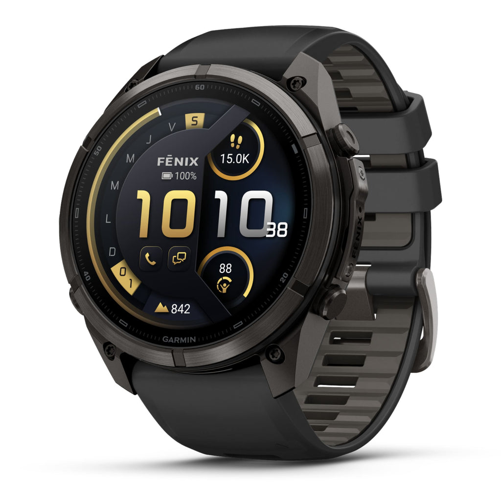 Garmin - Fēnix 6x - Sapphire Carbon Gray DLC with Black Bracelet - 010-02157-11