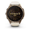fēnix® 9 Pro – inReach®, 43mm  Titane gold avec bracelet en silicone beige crème/gris cendré - 010-04335-21
