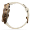 fēnix® 9 Pro – inReach®, 43mm  Titane gold avec bracelet en silicone beige crème/gris cendré - 010-04335-21