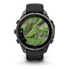 fēnix® 9 Pro – inReach®, 47mm  Titane avec revêtement Carbon Gray DLC et bracelet en silicone noir/gris galet - 010-04336-11