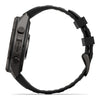 fēnix® 9 Pro – inReach®, 47mm  Titane avec revêtement Carbon Gray DLC et bracelet en silicone noir/gris galet - 010-04336-11