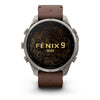 fēnix® 9 Pro – inReach®, 47mm  Titanium avec bracelet en cuir noisette - 010-04336-41