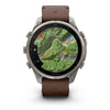 fēnix® 9 Pro – inReach®, 47mm  Titanium avec bracelet en cuir noisette - 010-04336-41