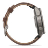 fēnix® 9 Pro – inReach®, 47mm  Titanium avec bracelet en cuir noisette - 010-04336-41