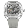 Elemental Series-Automatic Watch - Light Matters-Révolution en cristal de saphir  - TB8223  - Gris Fantôme