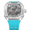 Elemental Series-Automatic Watch - Light Matters-Révolution en cristal de saphir  - TB8223  - bleu lac