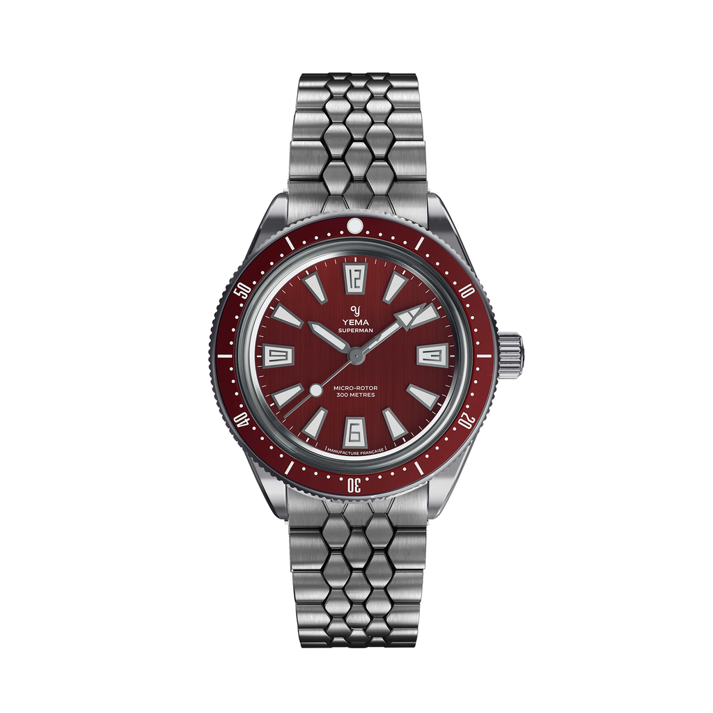 Montre YEMA Superman Skin Diver Slim CMM.20 bordeaux 12.25.20.11.SN.M3 – vue 1