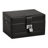 Boite à bijoux Moyen modèle en cuir modèle ouverture automatique - Noir - TBJ7325N01