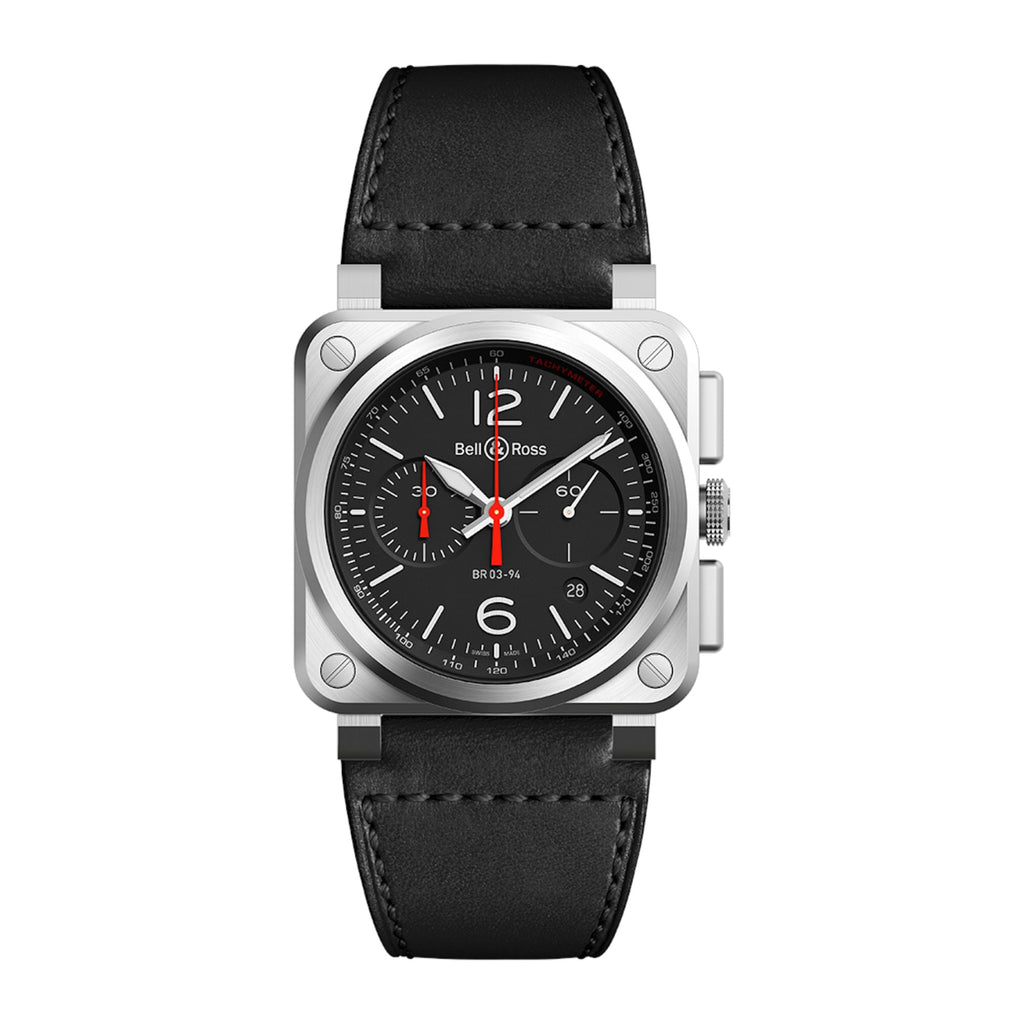 VOGTIME-BELL-&-ROSS-BR 03-94 CHRONOGRAPHE STEEL - BR0394-BLC-ST/SCA