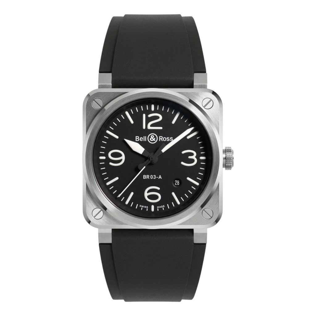 VOGTIME-BELL-&-ROSS-BR 03 Black Steel - BR03A-BL-ST/SRB