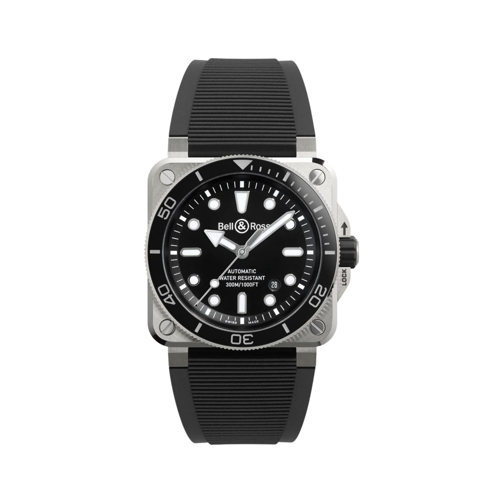 VOGTIME-BELL-&-ROSS-BR 03 Diver Black Steel - BR03A-D-BL-ST/SRB