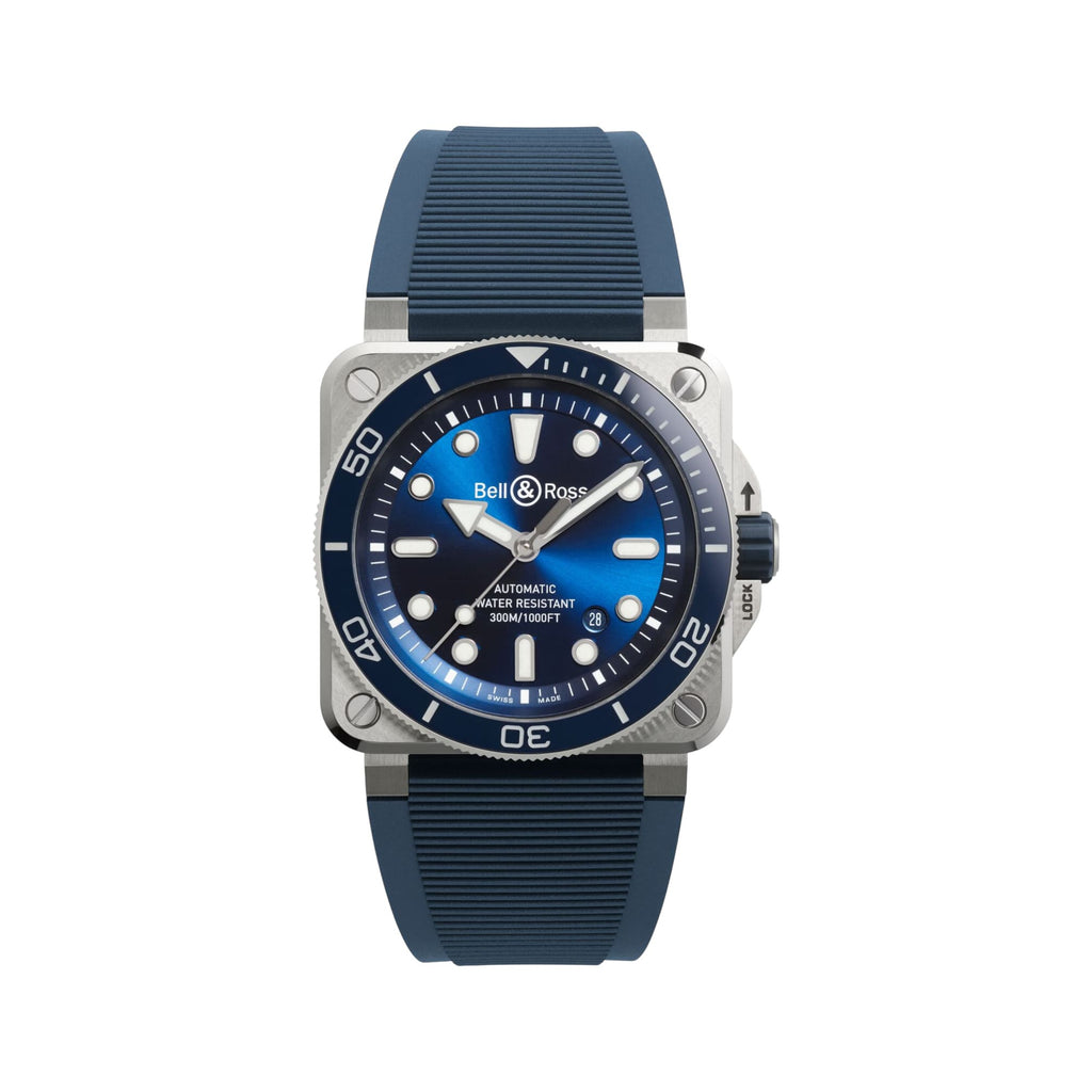 VOGTIME-BELL-&-ROSS-BR 03 Diver Blue Steel - BR03A-D-BLU-ST/SRB