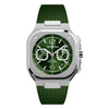 VOGTIME-BELL-&-ROSS-BR 05 CHRONO GREEN STEEL - BR05C-BLU-ST/SRB