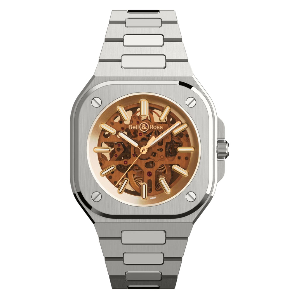 VOGTIME-BELL-&-ROSS-BR 05 Skeleton Golden - BR05A-CH-SKST/SST
