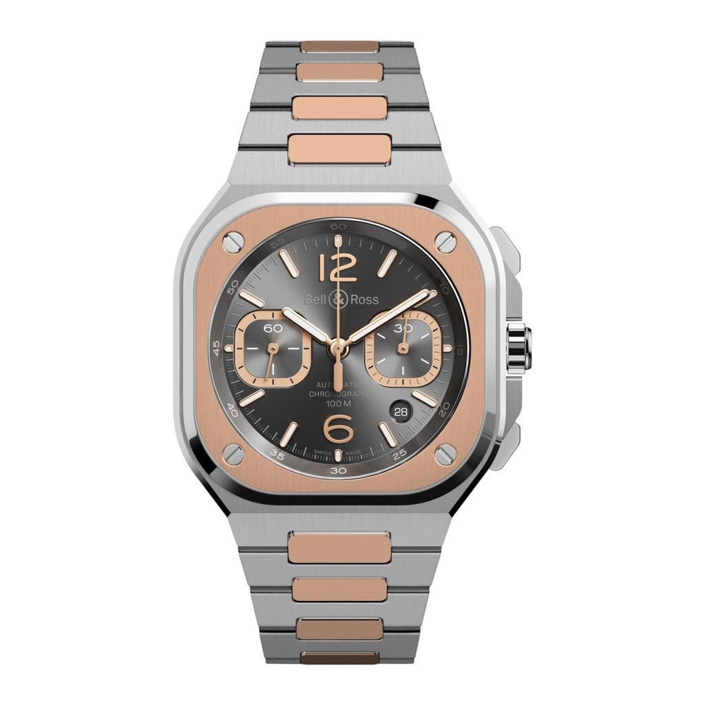 VOGTIME-BELL-&-ROSS-BR 05 chrono grey steel & gold - BR05C-RTH-STPG/SSG