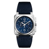 VOGTIME-BLL-&-ROSS-BR 03-94 CHRONOGRAPHE STEEL BLUE - BR0394-BLU-ST/SCA