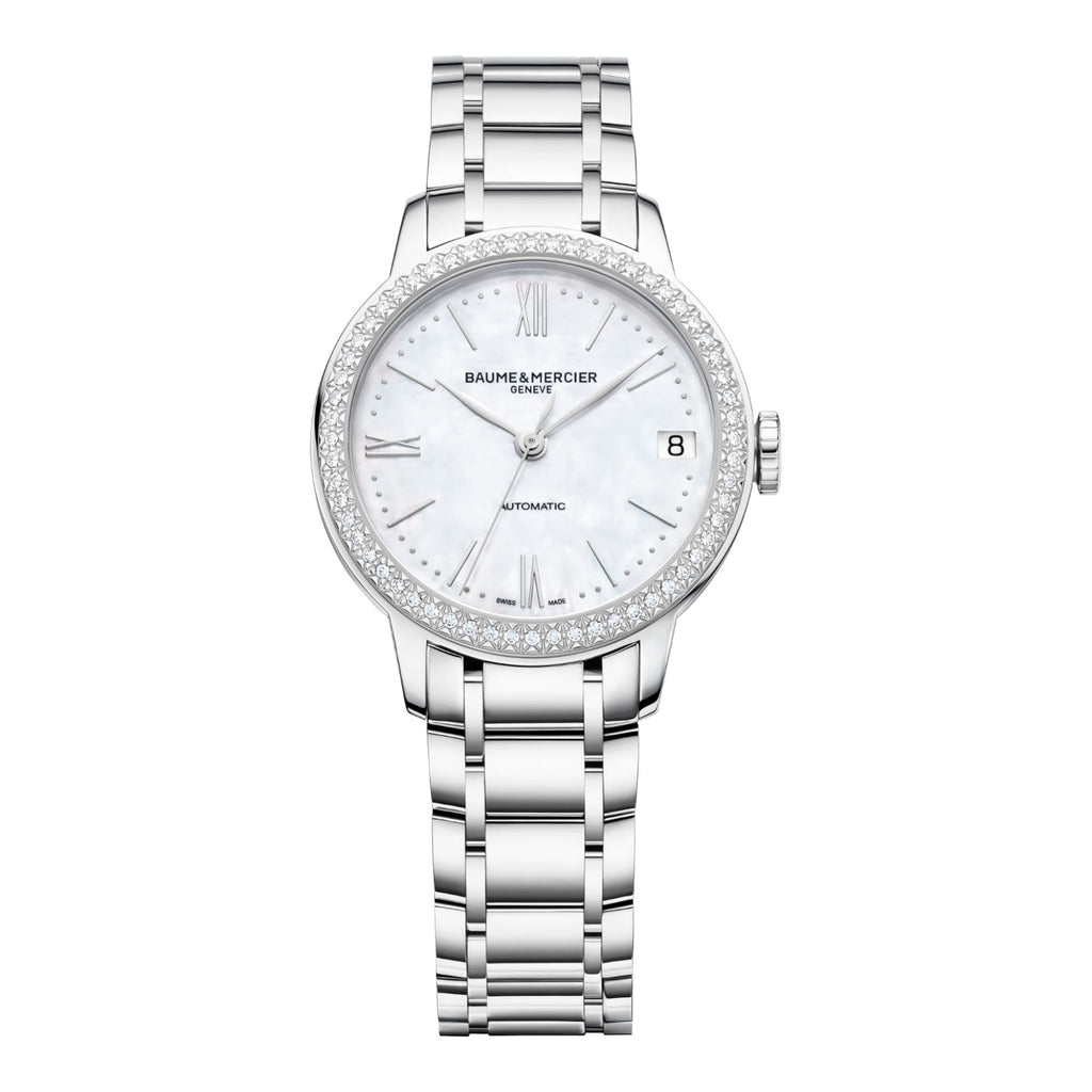 VOGTIME-Baume-et-Mercier-Classima 10479 - Automatique Date Sertie de Diamants - 31 MM