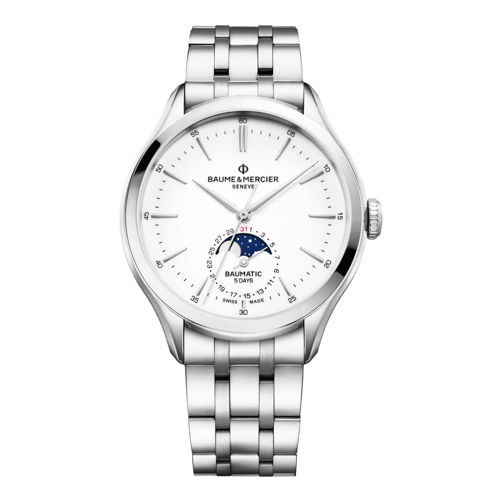 VOGTIME-Baume_et_Mercier_Clifton 10552 - Automatique Phases De Lune Jour Date - 42 MM