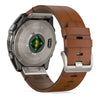 VOGTIME-GARMIN-MONTRES-fēnix® 8 – 51 mm, AMOLED  Sapphire, Titanium avec bracelet en cuir marron - 010-02905-40