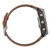 VOGTIME-GARMIN-MONTRES-fēnix® 8 – 51 mm, AMOLED  Sapphire, Titanium avec bracelet en cuir marron - 010-02905-40