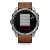 VOGTIME-GARMIN-MONTRES-fēnix® 8 – 51 mm, AMOLED  Sapphire, Titanium avec bracelet en cuir marron - 010-02905-40