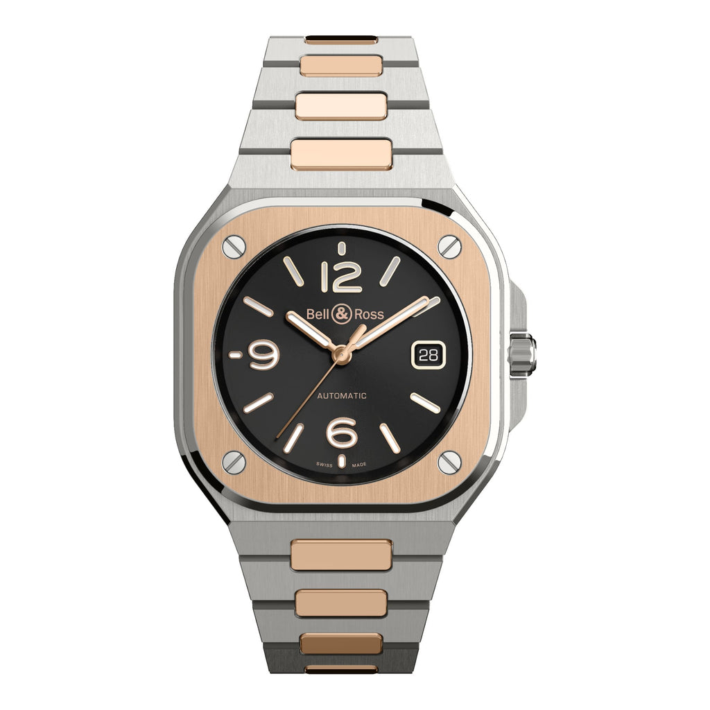 VOGTIME-MONTRE-AUTOMAQUE-BELL-ET-ROSS-BR 05 BLACK STEEL & GOLD - BR05A-BL-STPG/SSG