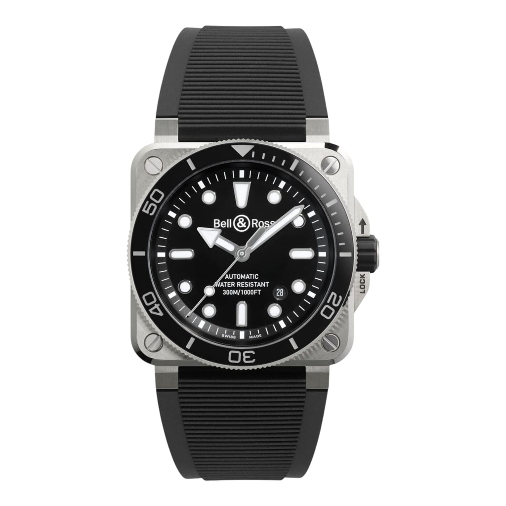 VOGTIME-MONTRES-AUTOMATIQUE -BELL-_-ROSS-BR 03 Diver Black Steel - BR03A-D-BL-ST/SRB