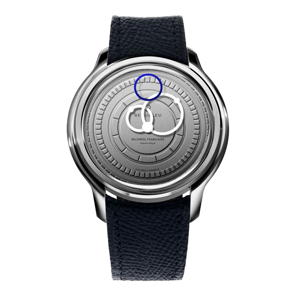 VOGTIME-MONTRES-BEAUBLEU-Seconde Française 19.24 Blanc Gris - Bleu Grainé