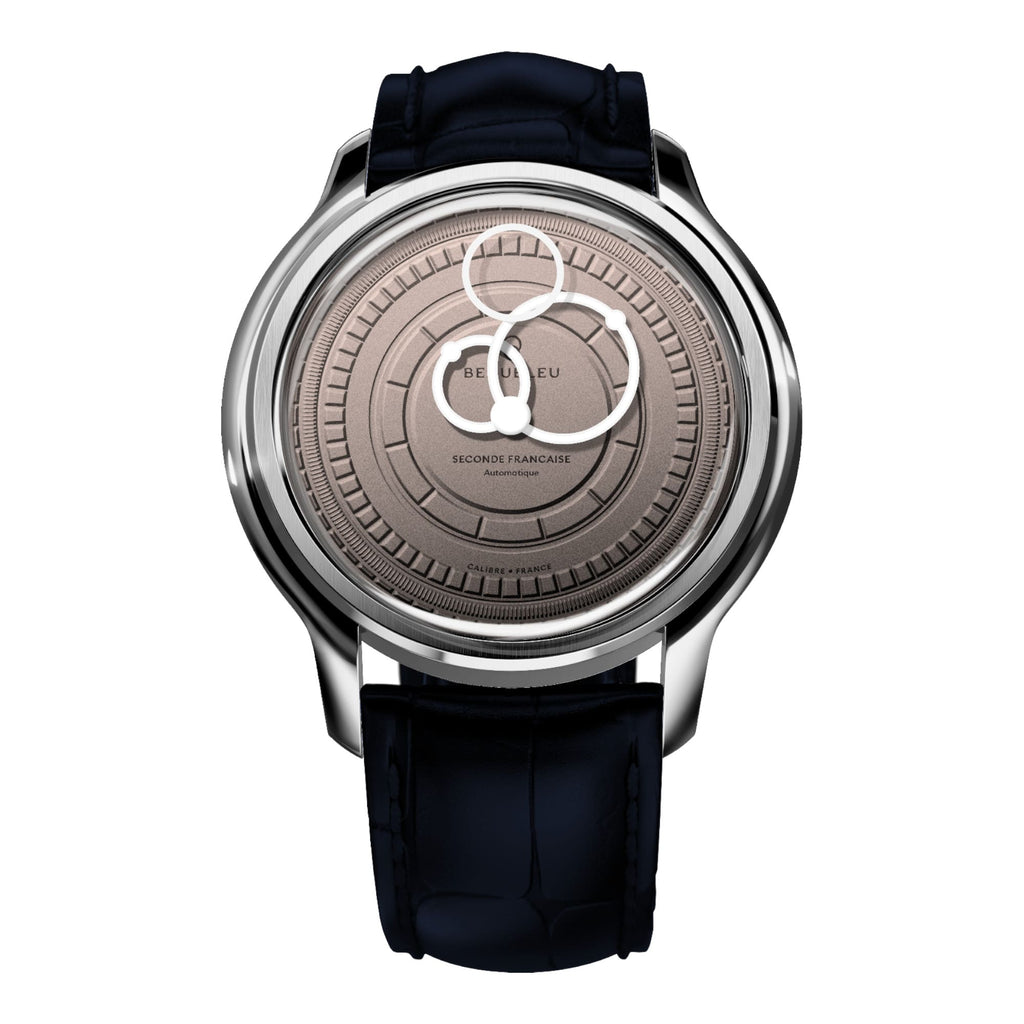 VOGTIME-MONTRES-BEAUBLEU-Seconde Française 19.24 Saumon - Bleu Caïman