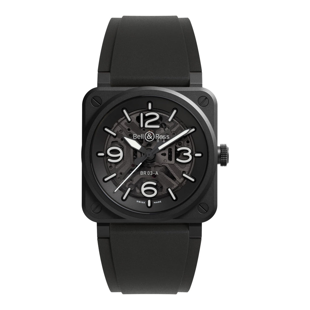 VOGTIME-MONTRES-BELL-ET-ROSS-41MM-BR-03 Skeleton Black Ceramic - BR03A-BL-SKCE/SRB