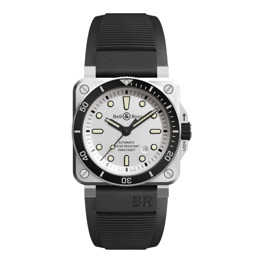 VOGTIME-MONTRES-BELL-&-ROSS-BR 03 Diver White Steel - BR03A-D-WH-ST/SRB