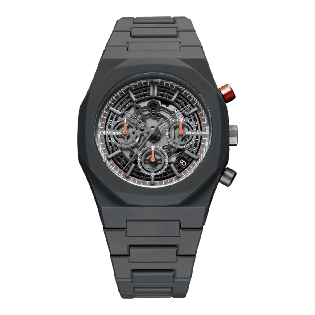 VOGTIME-MONTRES-D1-MILANO-Carbonlite - 40.5mm - Modèle L Polychrono - D1-PHBJ10