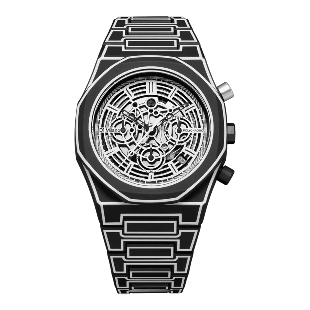 VOGTIME-MONTRES-D1-MILANO-Carbonlite - 40.5mm - Polychrono Noir - D1-PHBJ14