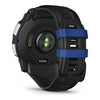 VOGTIME-MONTRES-GARMIN - Instinct® 3 – 50 mm, Solar  Blanche avec bracelet noir/bleu électrique - 010-02935-03