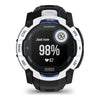 VOGTIME-MONTRES-GARMIN - Instinct® 3 – 50 mm, Solar  Blanche avec bracelet noir/bleu électrique - 010-02935-03