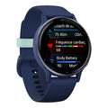 vívoactive® 5 - 42 mm - Lunette Metallic Blue, boîtier bleu marine, bracelet silicone bleu marine - 010-02862-12