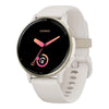 VOGTIME-MONTRES-GARMIN - vívoactive® 5 - Boitier ivoire avec lunette en aluminium Soft Gold et bracelet silicone ivoire - 010-02862-11
