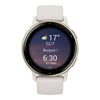 VOGTIME-MONTRES-GARMIN - vívoactive® 5 - Boitier ivoire avec lunette en aluminium Soft Gold et bracelet silicone ivoire - 010-02862-11