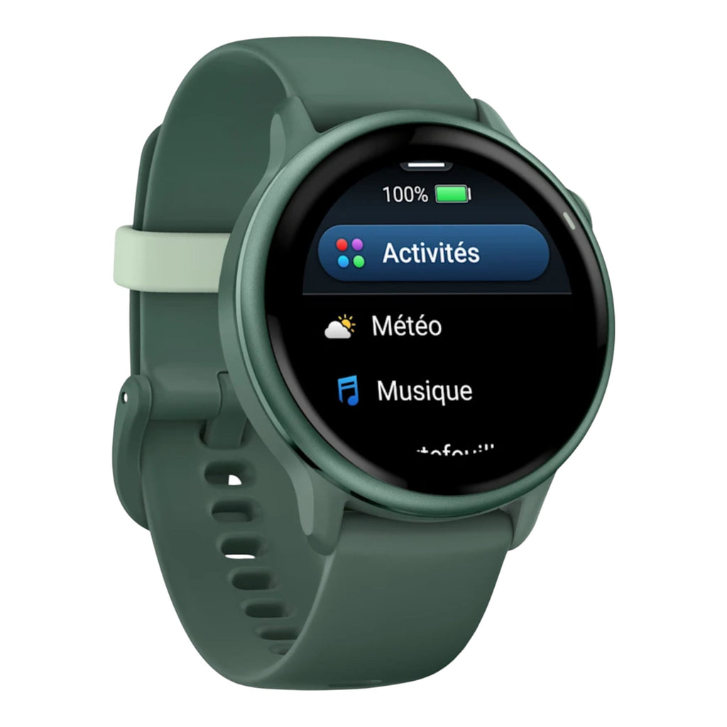 VOGTIME-MONTRES-GARMIN - vívoactive® 6  Metallic Jasper Green avec bracelet vert sapin - 010-02985-02