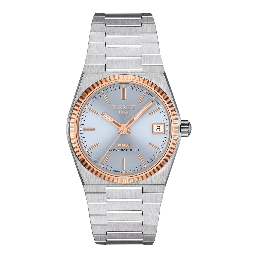 VOGTIME-MONTRES-PRX POWERMATIC 80 STEEL & 18K GOLD BEZEL - T931.207.41.351.00