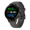 VOGTIME-MONTRES-Venu® 3S  Lunette Gray en acier inoxydable avec boîtier gris foncé et bracelet en silicone gris foncé - 010-02785-00