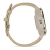 VOGTIME-MONTRES-Venu® 3S  Lunette en acier inoxydable Soft Gold avec boîtier et bracelet en cuir lin - 010-02785-55