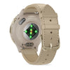 VOGTIME-MONTRES-Venu® 3S  Lunette en acier inoxydable Soft Gold avec boîtier et bracelet en cuir lin - 010-02785-55