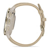 VOGTIME-MONTRES-Venu® 3S  Lunette en acier inoxydable Soft Gold avec boîtier et bracelet en cuir lin - 010-02785-55