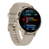 VOGTIME-MONTRES-Venu® 3S  Lunette en acier inoxydable Soft Gold avec boîtier et bracelet en silicone lin - 010-02785-02