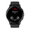 VOGTIME-MONTRES-Venu® 3  Lunette Gray en acier inoxydable avec boîtier noir et bracelet en silicone noir - 010-02784-01