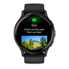 VOGTIME-MONTRES-Venu® 3  Lunette Gray en acier inoxydable avec boîtier noir et bracelet en silicone noir - 010-02784-01