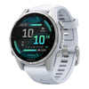 VOGTIME-MONTRES-fēnix® 8 – 43 mm, AMOLED  Sapphire, Acier Silver avec bracelet en silicone blanc - 010-02903-00