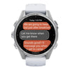 VOGTIME-MONTRES-fēnix® 8 – 43 mm, AMOLED  Sapphire, Acier Silver avec bracelet en silicone blanc - 010-02903-00